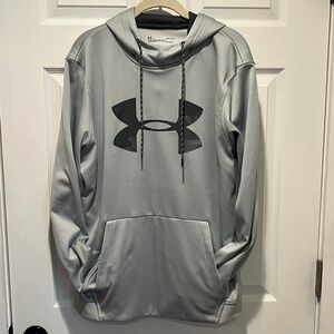 Under Armour Men's Gray Hoodie with Black Logo